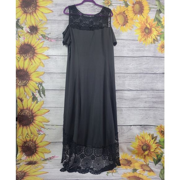 Plus Size Elegant Fitted Whimsigoth Witchcore Witchy Fairy Round Neck Dress NWOT - Picture 9 of 9